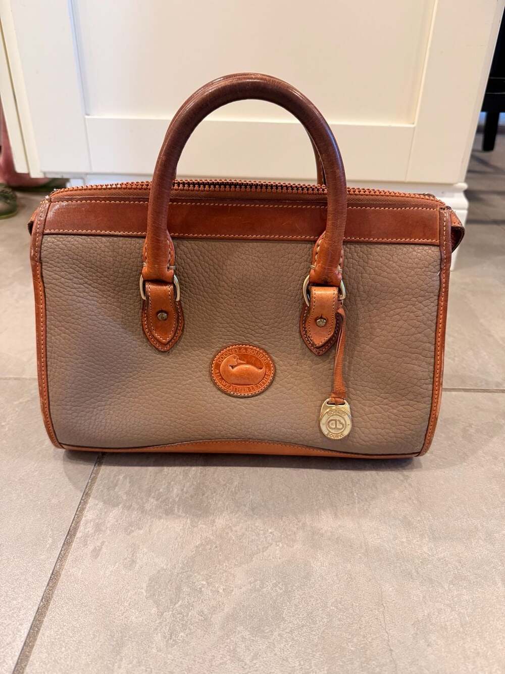 Vintage Dooney & Bourke All-Weather Leather Satchel Bag